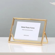 하이어리 북유럽 인테리어 액자 가로형, 골드, 1개