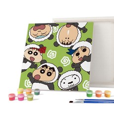 iLovePainting 蠟筆小新 DIY 繪畫組, 1個, 蠟筆小新和熊貓朋友們