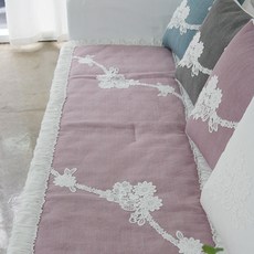 ANDCOTTON 涼爽時尚蕾絲人造絲沙發墊