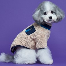 DOG-i 狗狗毛絨口袋刷毛外套, 海軍藍