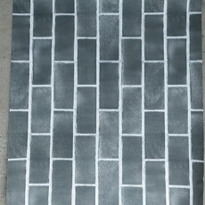 스크릿가든 벽돌형 점착용타일벽지, 회색벽돌타일