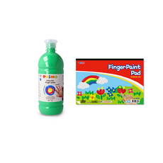 PRiMO Finger Paint Green 750ml + Jongjongara Pad 40p Set, 1色