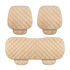 차량용 벨로아 방석 운전석 + 조수석 + 뒷좌석 세트, 베이지, 1세트