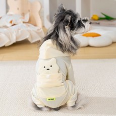 파스텔펫 반려동물 포켓 베어 후디홀인원, 옐로우, 1개