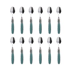 DOMUS&DESIGN 法國咖啡匙 R560, 深綠色珍珠, 12個