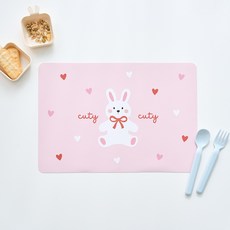 Modern House 矽膠墊, 39 x 27 cm, 1個, 蝴蝶結兔子