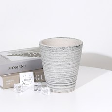 리안화분 인테리어 삼둥이 세라믹 원형 화분 VC141822, 그레이