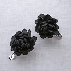 DECOTONIK 絲綢胸花窗簾夾 10 x 7cm, 2個, 3黑色