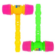 agaplus 嗶嗶哨子手柄氣錘 兩入組, 黃綠色, 1組