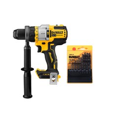 DEWALT 得偉 20V MAX FLEXVOLT Advantage電鑽電鑽器裸機 DCD999NT+鐵工用鑽頭 13件組 DT50513, 1組