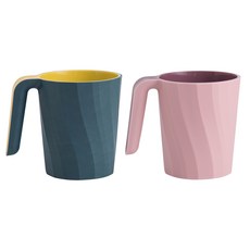 GAPANG 漱口杯 附把手款 23號 TOYA006, 深藍色, 粉紅色, 2個