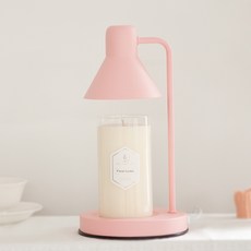 the Sweet Candle 香氛蠟燭+香氛蠟燭融蠟燈 白色+燈泡 2入, Fresh Linen, 粉色