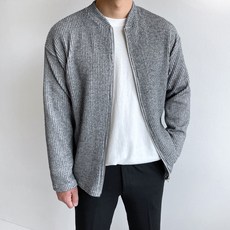 MEOSIDDA 羅紋雙邊拉鍊針織外套