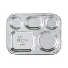 LILFANT Minjjumi 5格不鏽鋼餐盤 L號, 混色, 單品, 1個