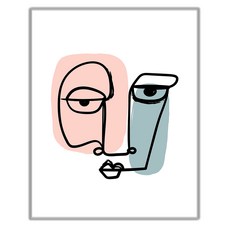 추상 일러스트 051 그림 인테리어액자 IDP-051, 실버