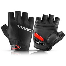 ROCKBROS 女士 SBR 凝膠墊自行車半手套套組 S143, 黑色, 1雙