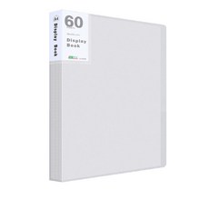 簡潔桌面 A4透明文件夾 60頁, 1個, 白色