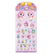 프린세스 캐치티니핑 5사이즈 스티커, 아름핑, 도티도그