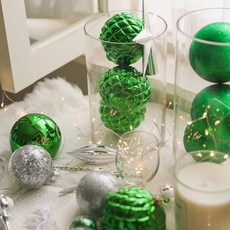 HOMETNER 聖誕樹裝飾吊飾 40入, 1套, 翡翠綠