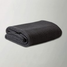 蓬鬆柔軟 60支紗阿薩棉純棉直線絎縫水洗色染四季床罩兼薄被墊, 炭灰色