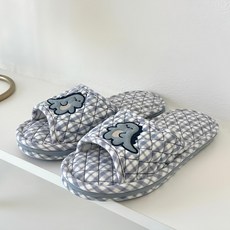 三層氣墊棉質拖鞋, 1個, 恐龍海軍藍