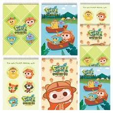 YOUNGART Duda&Dada封面印花線圈直式素描本 26頁, 8個