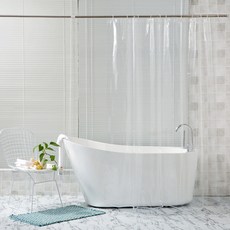 JCC 浴室透明浴簾, 透明系, 1件