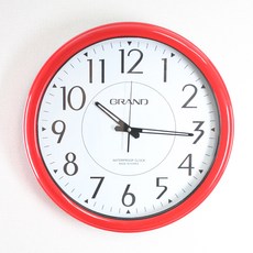 Majiwoo 大型防水掛鐘, 紅色