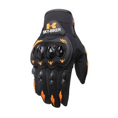 戶外運動賽車騎馬摩托車自行車單車手套雙手套組, 橘色