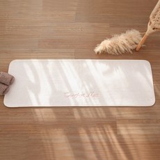 COMFORT LIVING刺繡腳踏墊, 象牙白