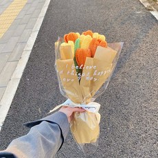 編織花束DIY組, 1套, 03 橙色鬱金香