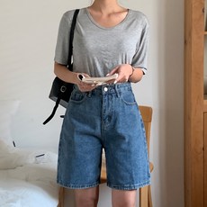 Tomatofactory 女款Baylor五分丹寧短褲