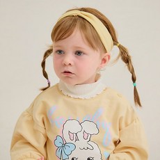 밀크마일 러블리리본 컬러 골지 반폴라