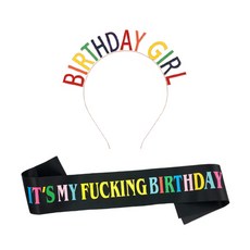 Maket Gamseong 星星色皇冠髮箍 + 肩帶組, GIRL(髮箍), 黑色(肩帶), 1套