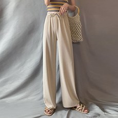 Goodif 女款彩色鬆緊帶直筒舒適運動褲