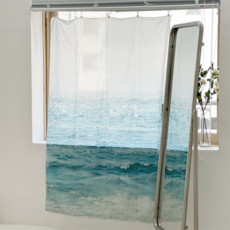 自然風景雪紡布料海報, 翡翠波光