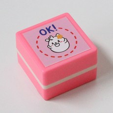 쁘띠팬시 만년스탬프 OK 쿠룸이ver PD19, 레드, 1개