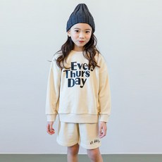 아이러브제이 아동용 O 써스데이 긴팔 상의 + 반바지 세트