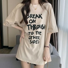 포플러앤씨 여성용 플레디 오버핏 티셔츠