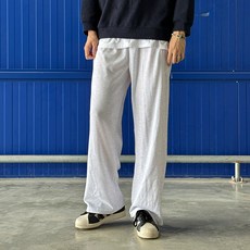 플레이즈 남성용 2단기장 스트링 밴딩 옆절개라인 와이드 팬츠 숏