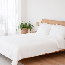 ahtty blanc 兒童柔軟莫代爾涼感枕頭(含枕芯) + 涼感被套組, 冷白色