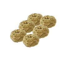 啵亮黃銅絲菜瓜布 35g, 1入, 6個