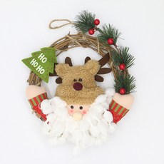 JHCompany 棉質聖誕花環裝飾品 聖誕老人C, 混色, 1個