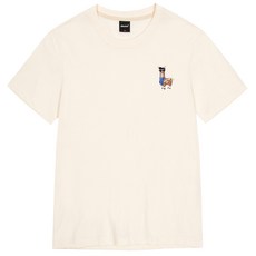 옥스타 남녀공용 알파카 자수 통기성 반팔티 1TS008