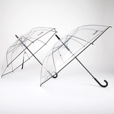 크로커다일 안전 튼튼한 우산 투명 장우산 2p + 스티커 세트