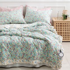 Ermia 大麗花半超細纖維床罩, 藍色