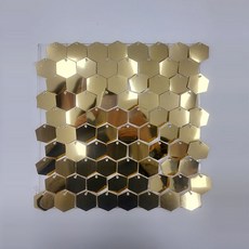 WOW PARTY KOREA 六角形亮片背景板, 淺金色, 2個