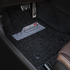 Bibiki 加寬型腳踏線圈汽車腳踏墊 第1排 + 第2排 套組, 黑色, Audi A7 (S7/RS7/4K) (2020年~)