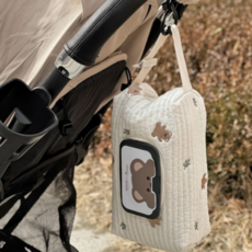 Haru-i 車用便攜式露營用濕紙巾盒, 熊熊鋪棉