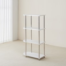 鯨魚傢俱 Dante 中世紀現代風半圓形收納架 600, 4層, 白色